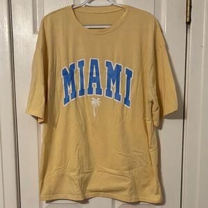 Yellow Miami T-Shirt, Smoke Free Home